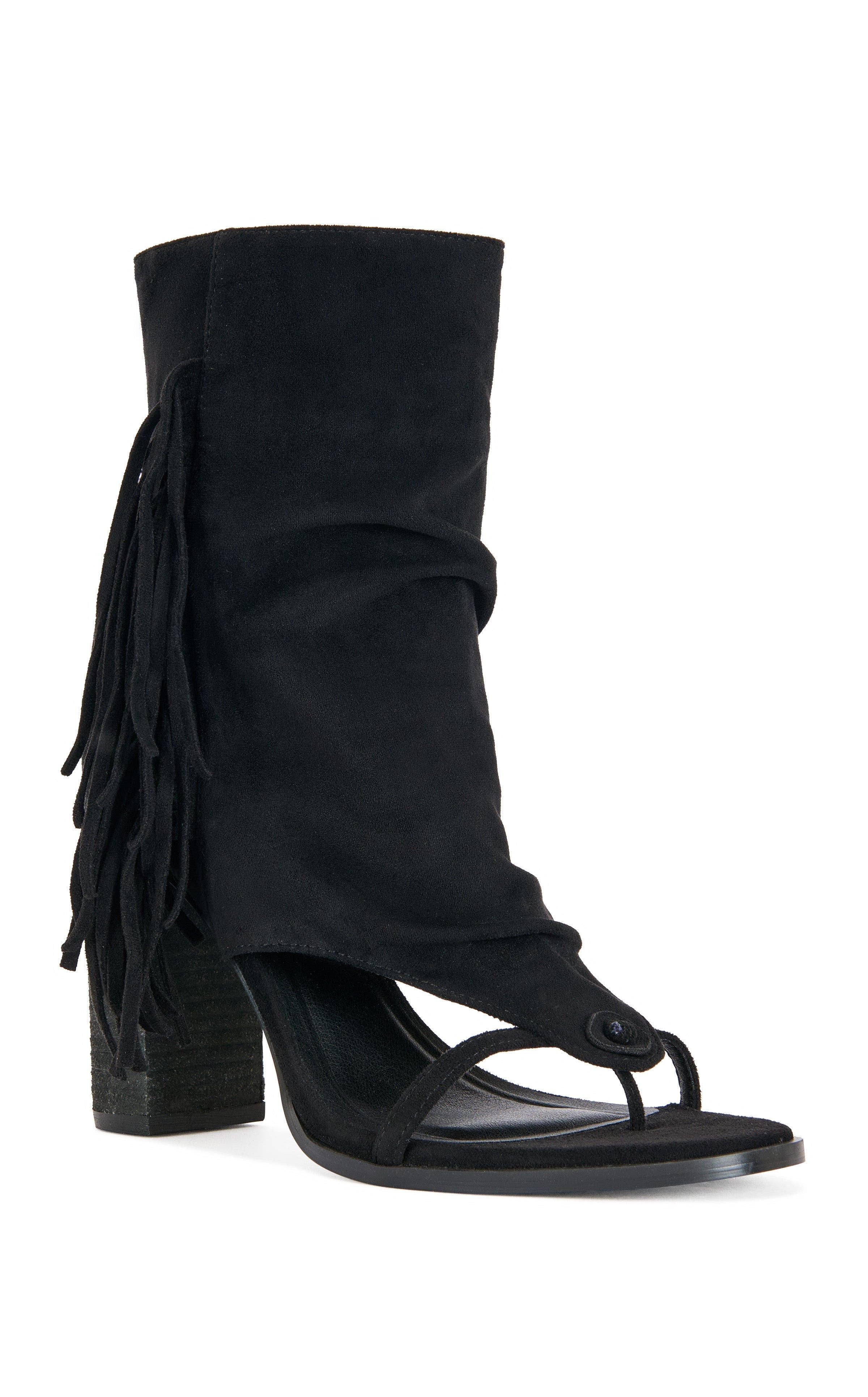 AZALEA WANG Paco Block Bootie, Alternate, color, Black