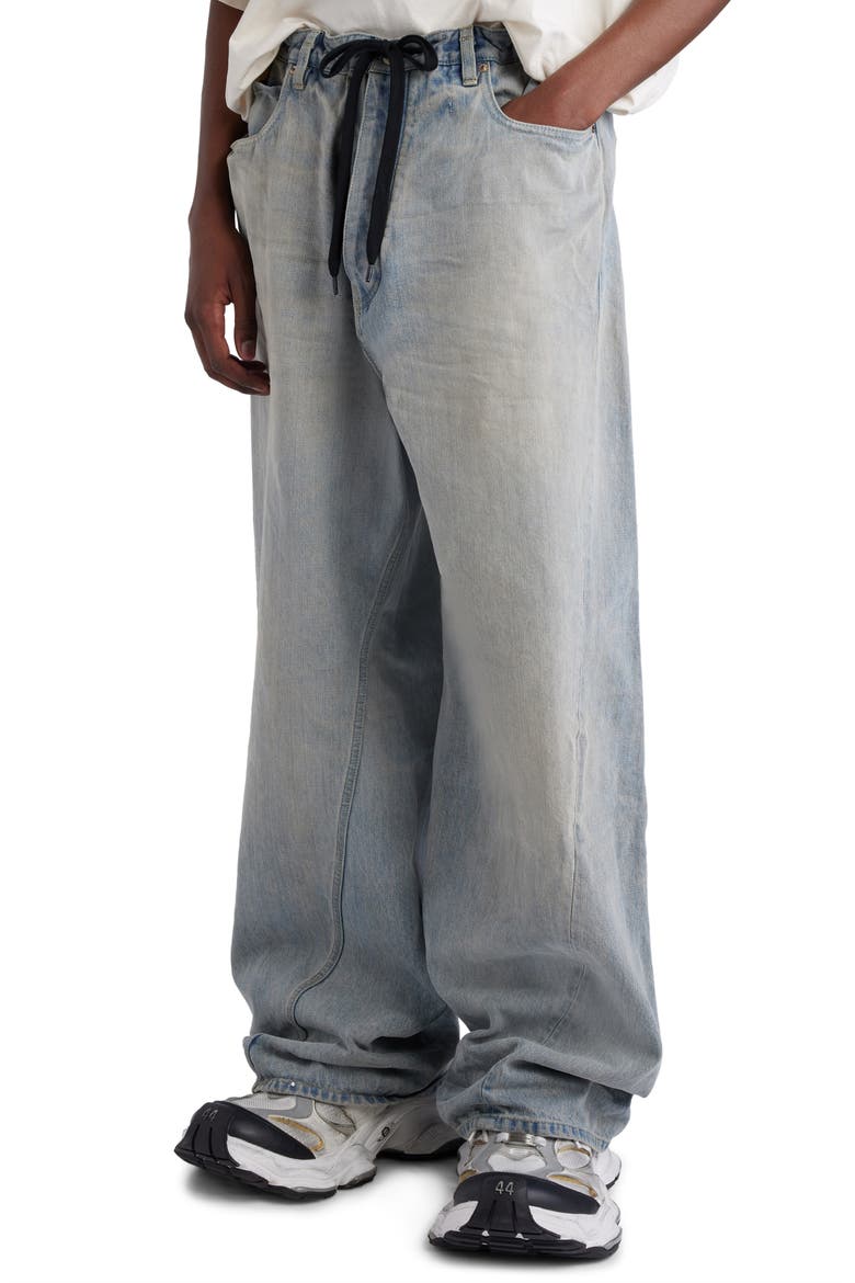 Twisted Seam Baggy Wide Leg Jeans, Alternate, color, OUTBACK BLUE