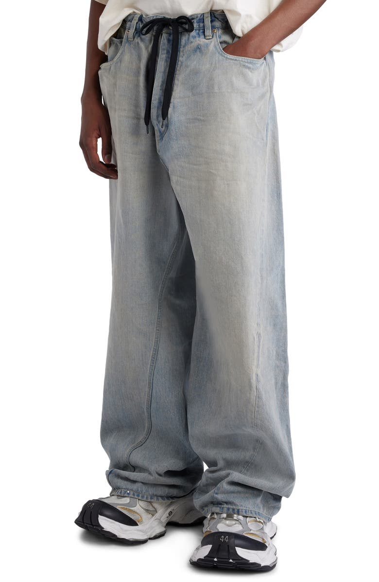 Balenciaga Twisted Seam Baggy Wide Leg Jeans | Nordstrom