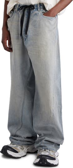 Twisted Seam Baggy Wide Leg Jeans