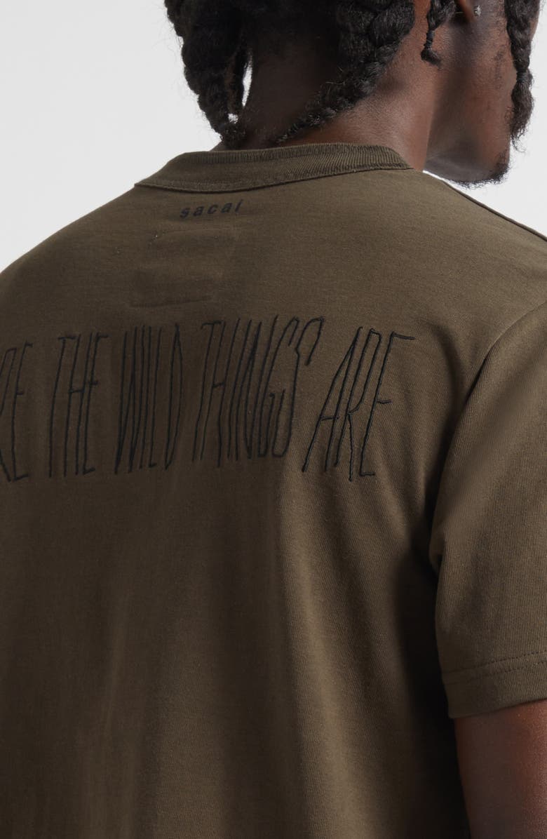 Sacai 'Where the Wild Things Are' Graphic T-Shirt, Alternate, color, Dark Khaki