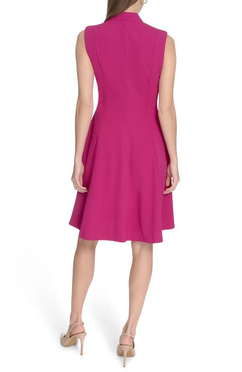 Calvin Klein Zip Front A-line Dress In Pink