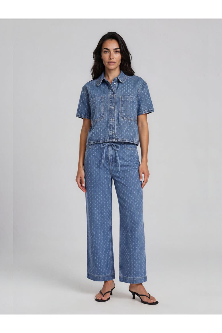 Mid-Rise Wide-Leg Ankle Grazer Jeans, Alternate, color, Basic Denim