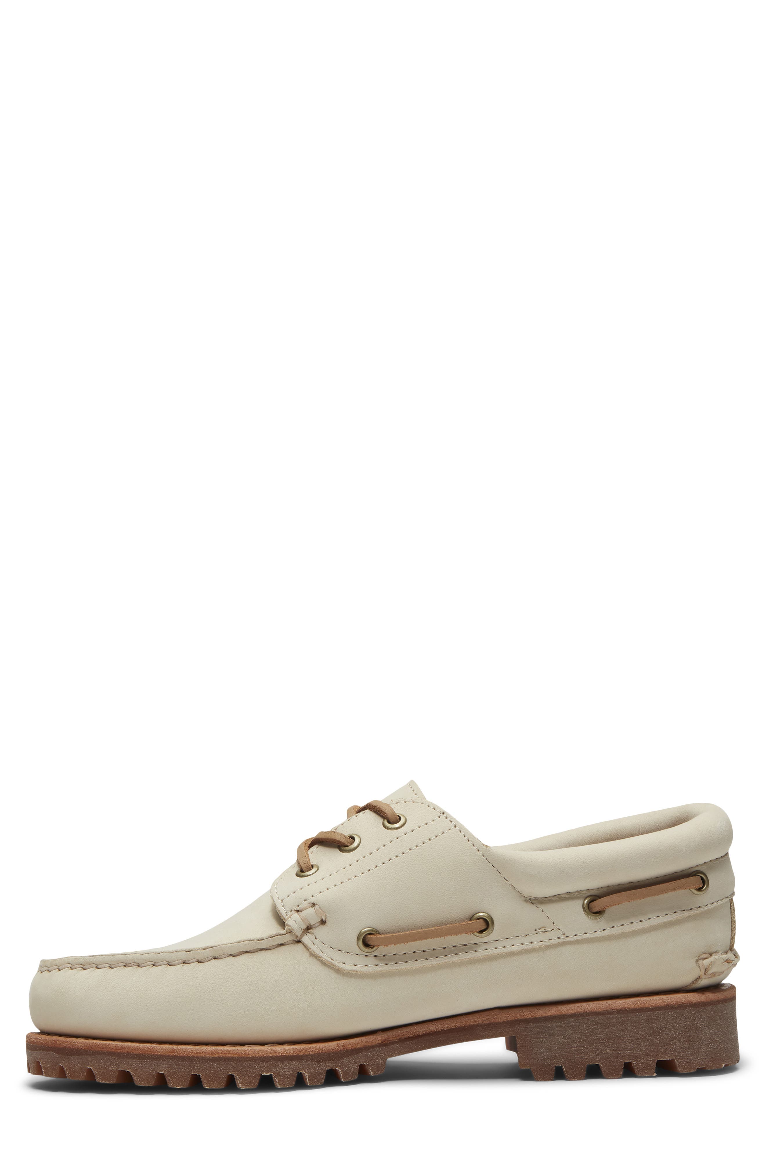 Authentic Boat Shoe, Alternate, color, LIGHT BEIGE NUBUCK