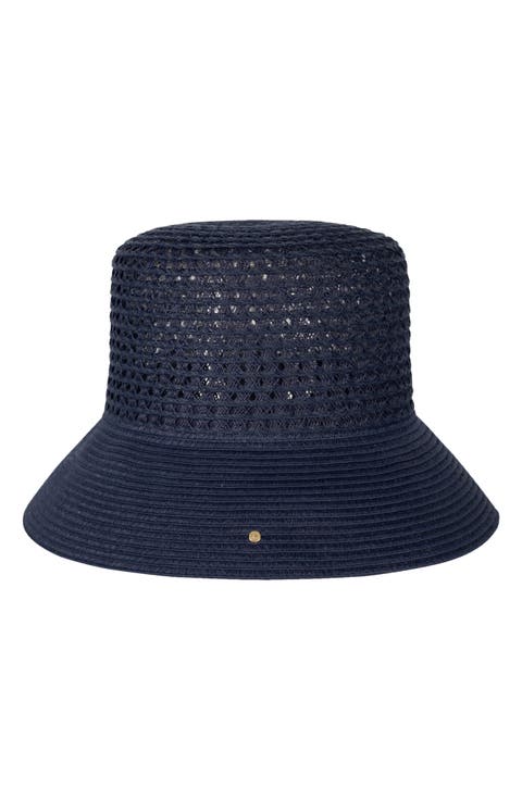 Open Weave Straw Bucket Hat