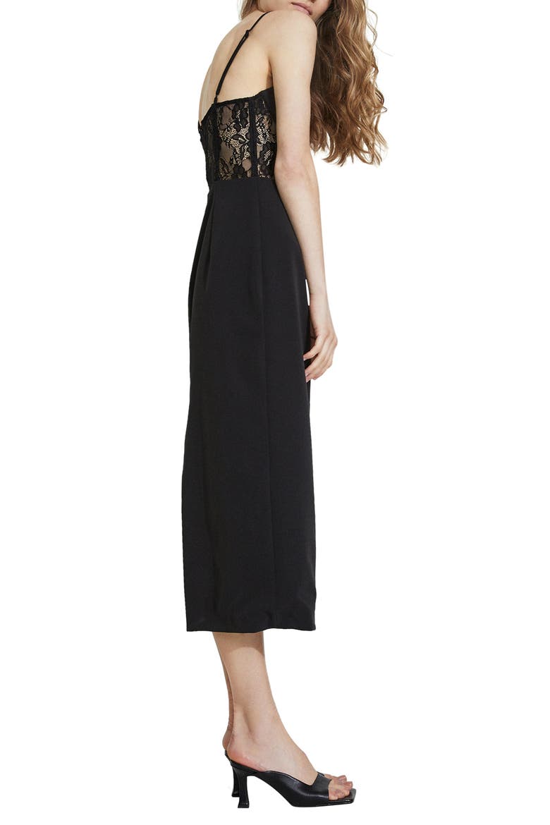 Margarita Lace Inset Dress, Alternate, color, BLACK