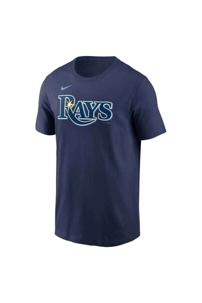 Men's Nike Navy Tampa Bay Rays Fuse Wordmark T-Shirt, Alternate, color, Navy