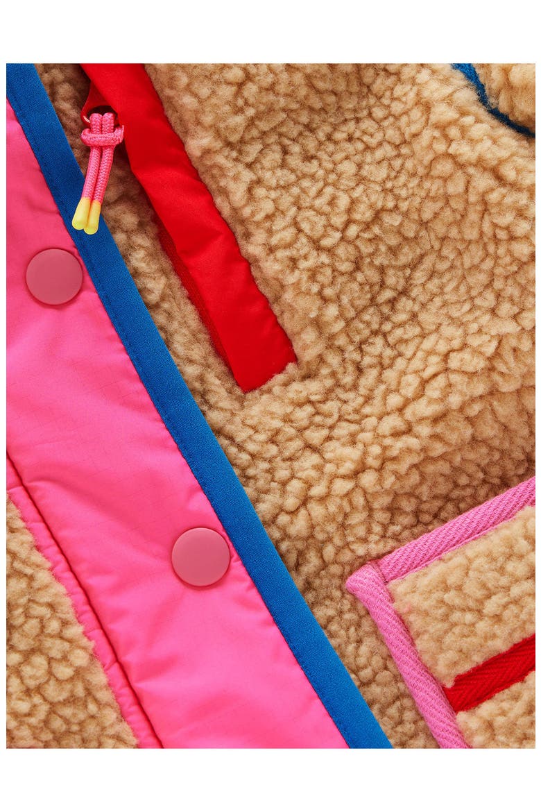 Kids' Fleece Jacket, Alternate, color, RAINBOW TRIM BORG