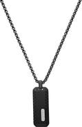 HMY JEWELRY Men's Two-Tone Stainless Steel Dog Tag Pendant Necklace