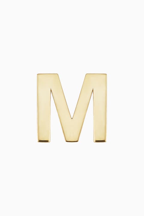 14K Gold Initial Reaction Single Stud
