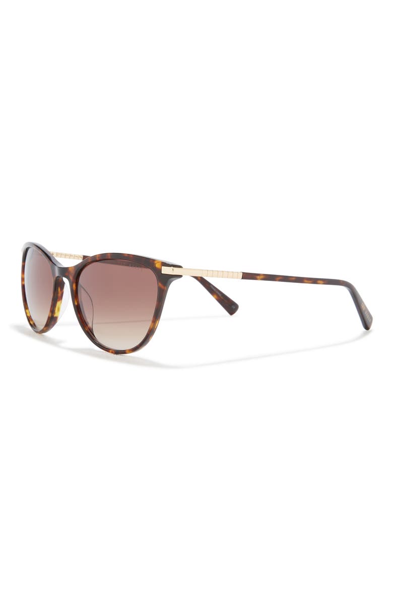 55mm Full Rim Modified Round Sunglasses, Alternate, color, TORTOISE