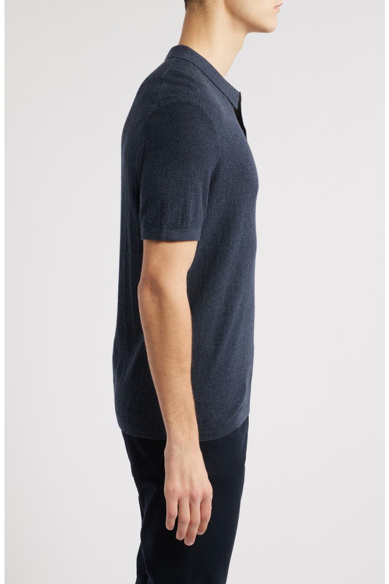 Neo Short Sleeve Polo Sweater, Alternate, color, NAVY