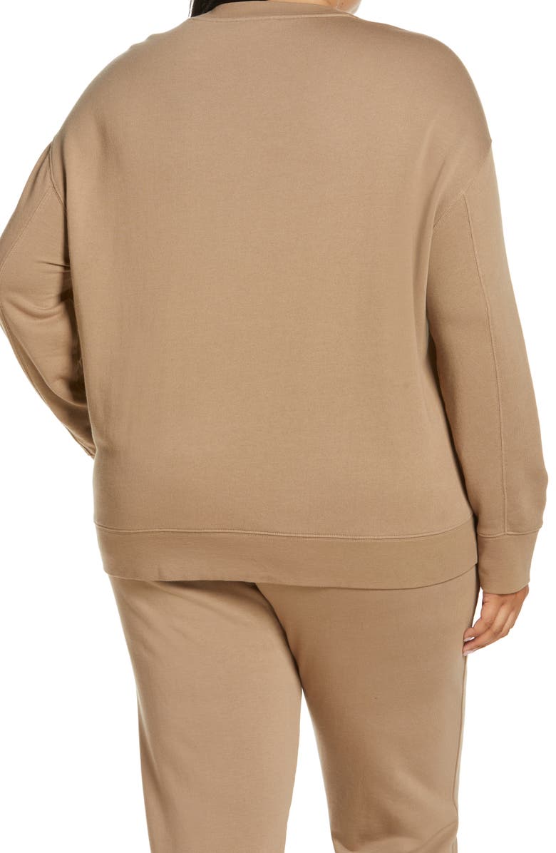 Vince Essential Relaxed Sweatshirt, Alternate, color, Dark Wheat