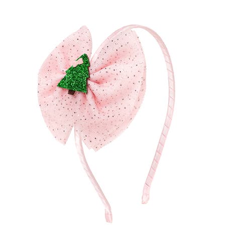 Christmas Tree Tulle Bow Headband (Toddler & Little Kid)