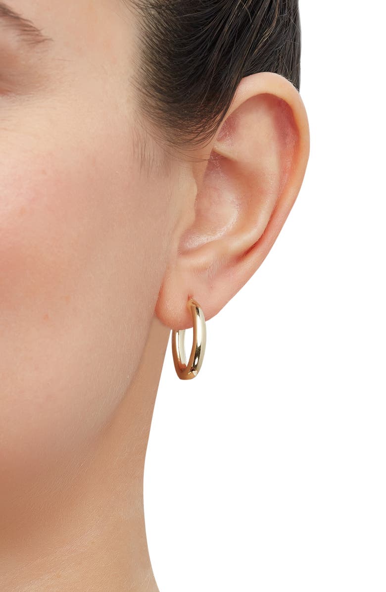Frankie & Zoe Oval Hoop Earrings, Alternate, color, Yellow Gold