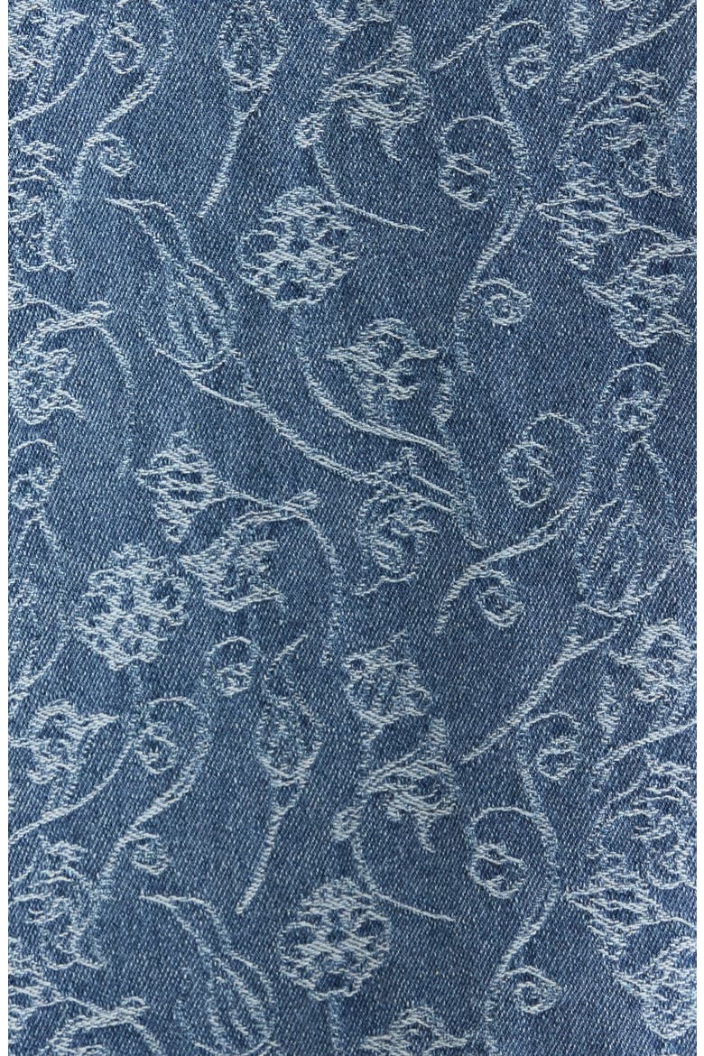 Floral Jacquard Camp Shirt, Alternate, color, LIGHT INDIGO
