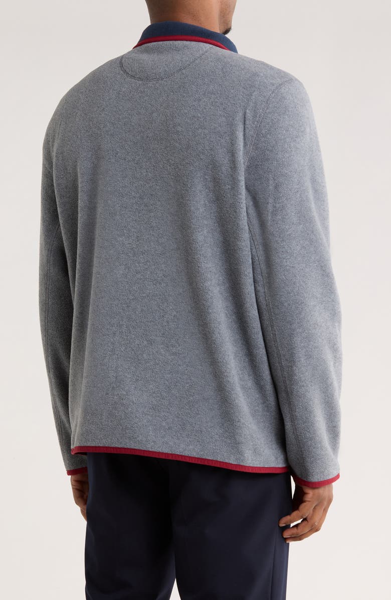 Brooks Brothers Fleece Full Zip Jacket, Alternate, color, Medium Gray Heather