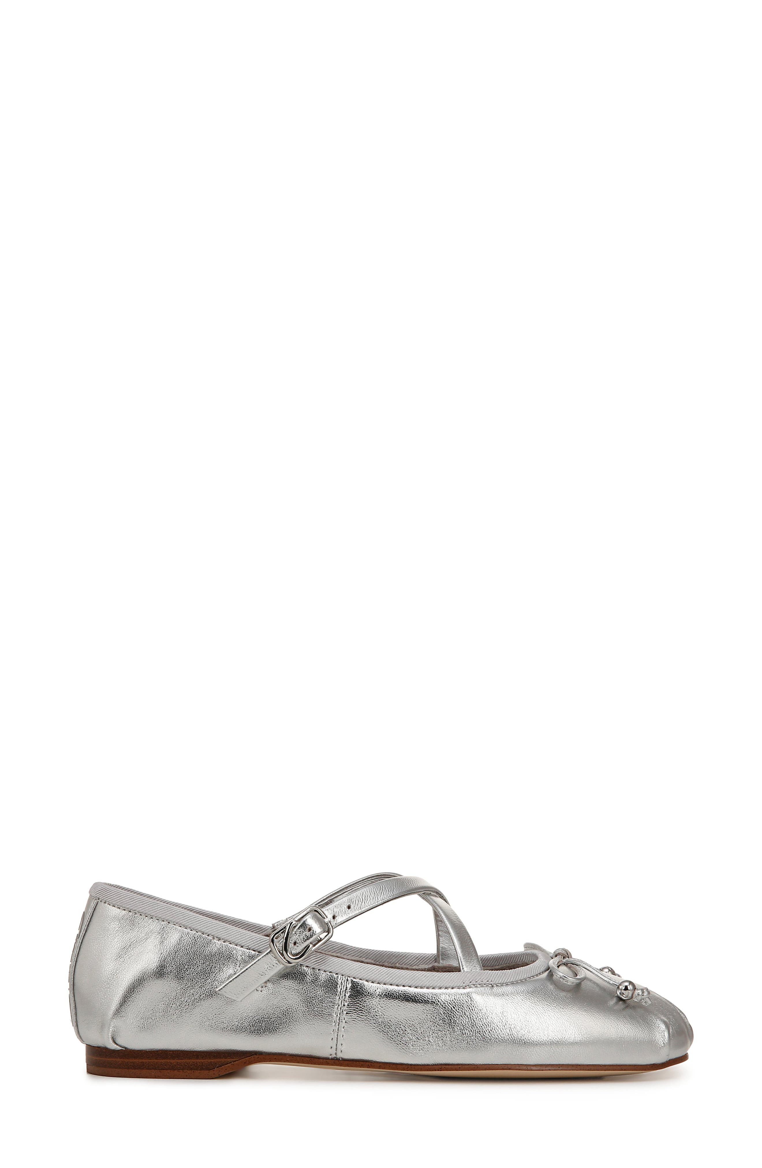 Zuri Ballet Flat, Alternate, color, SOFT SILVER