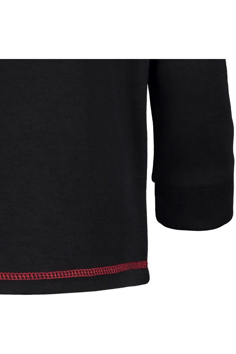 Jurassic Park T-Rex Fleece Quarter-Zip Hoodie, Alternate, color, Black Charcoal Red