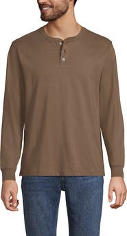 Lands' End Super-T Long Sleeve Henley Shirt