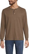 Lands' End Super-T Long Sleeve Henley Shirt