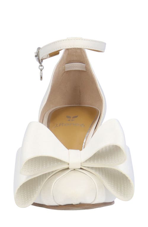 J. Reneé Pammie Ankle Strap Pointed Toe Pump In White