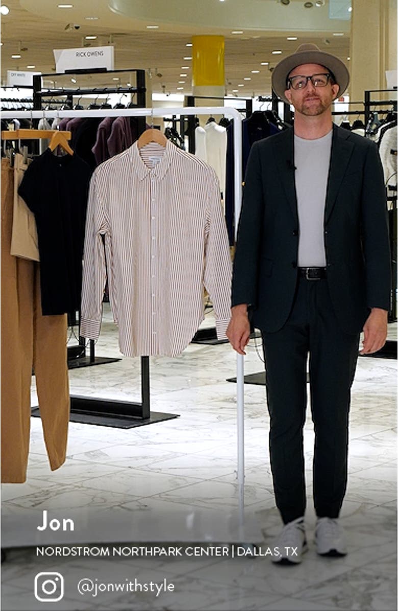 Stripe Oversize Cotton Poplin Shirt, sales video thumbnail