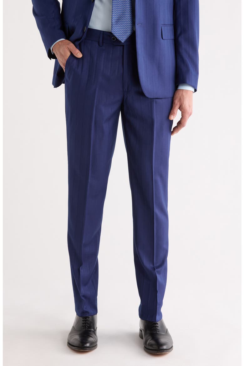 Slim Fit Dress Pants, Main, color, NAVY