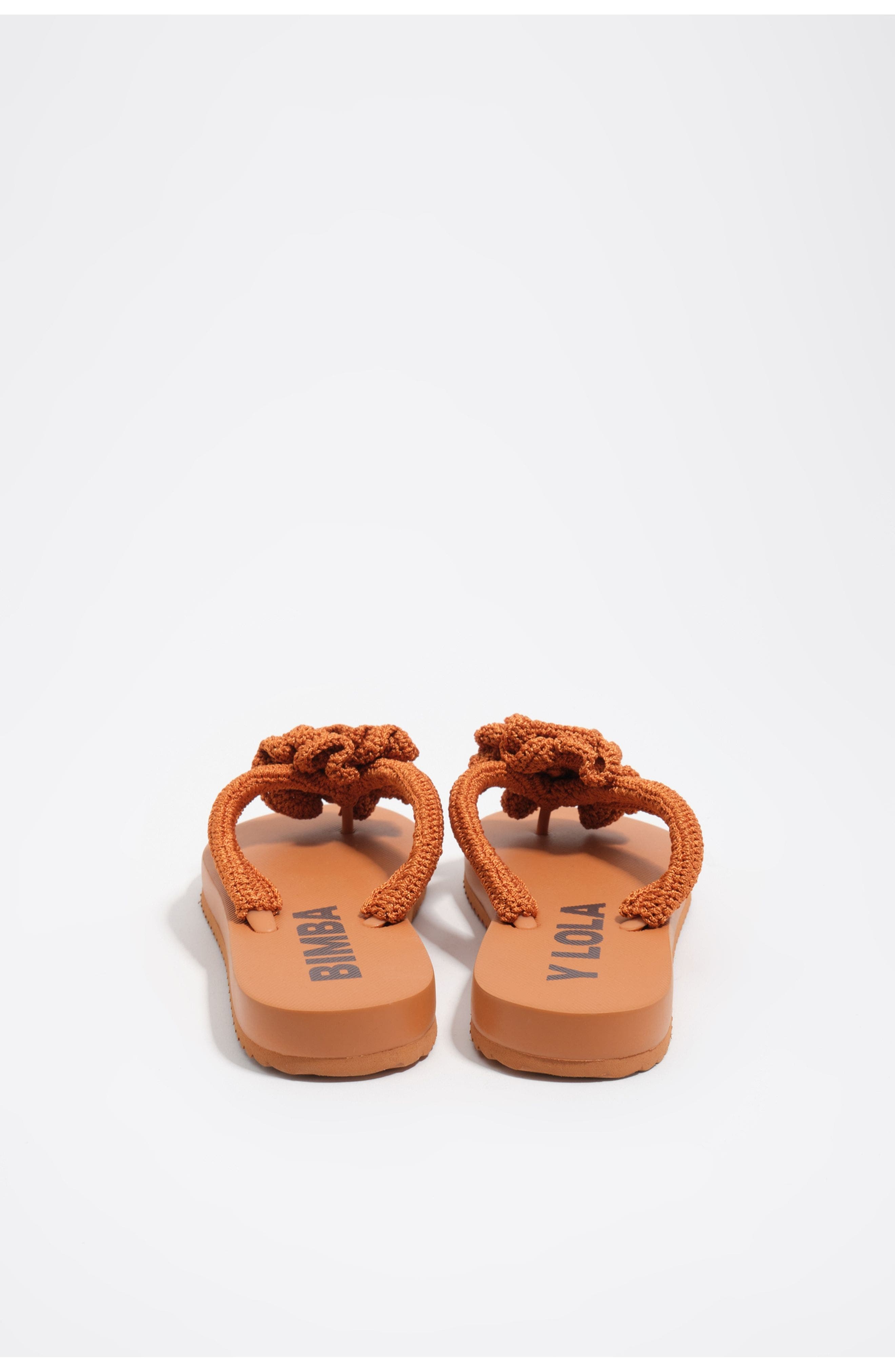 Crochet Flower Flip-Flop, Alternate, color, ORANGE