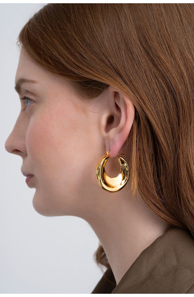 Zynnia Collective Cove Hoops, Alternate, color, Gold