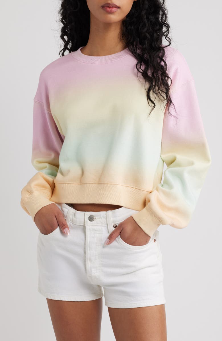 LoveShackFancy Emparo Crewneck Sweatshirt, Main, color,
