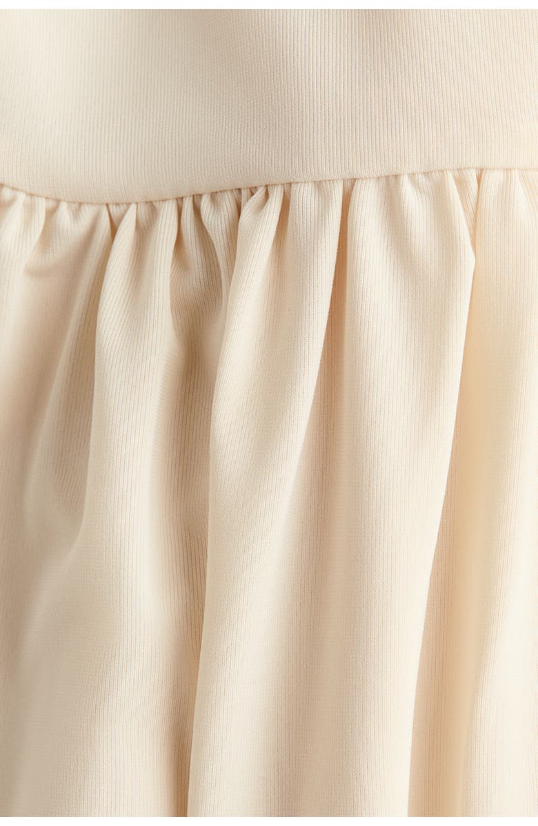 H&M Cape-detail Jersey Dress, Alternate, color, Pale Yellow