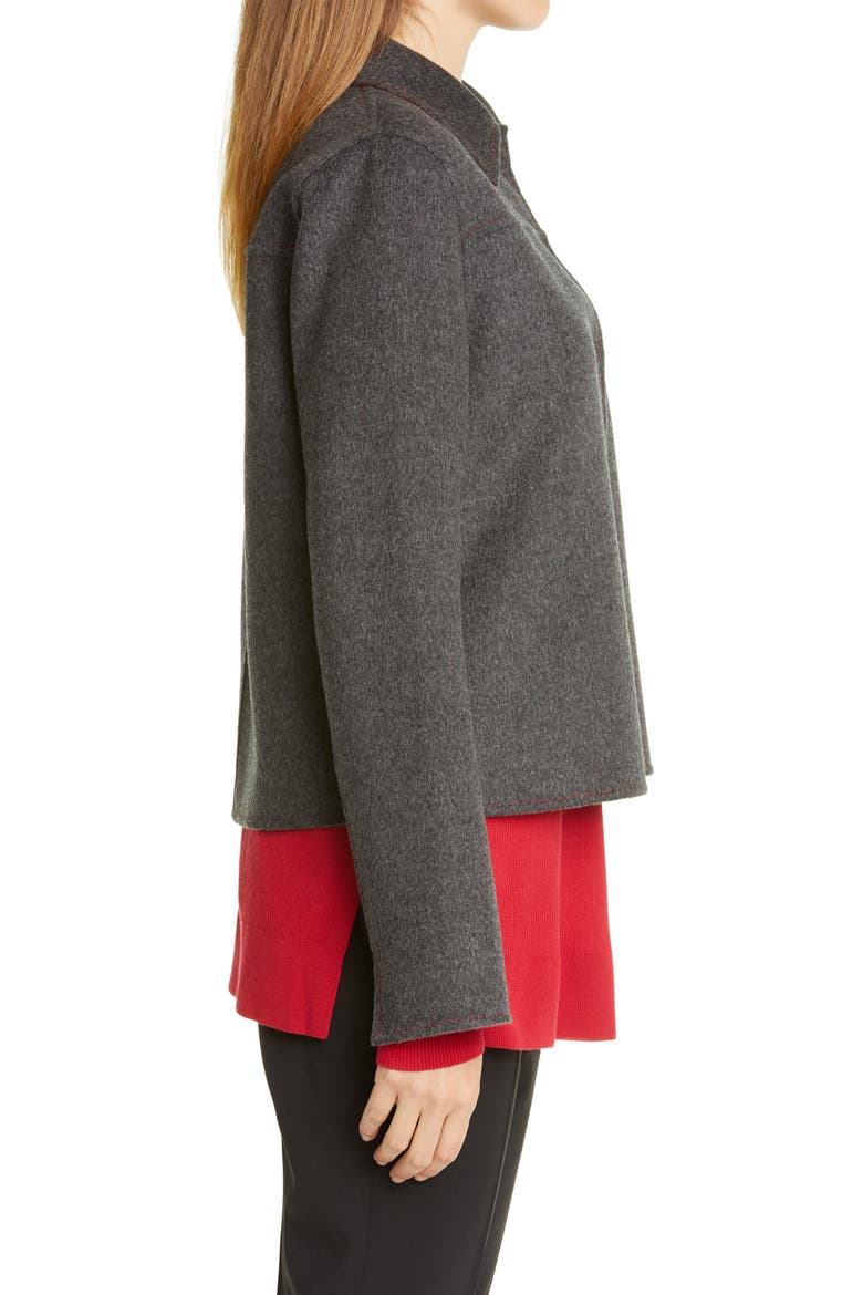 Tomasa Double Face Wool & Cashmere Jacket, Alternate, color, SMOKE MELANGE/ SPARK
