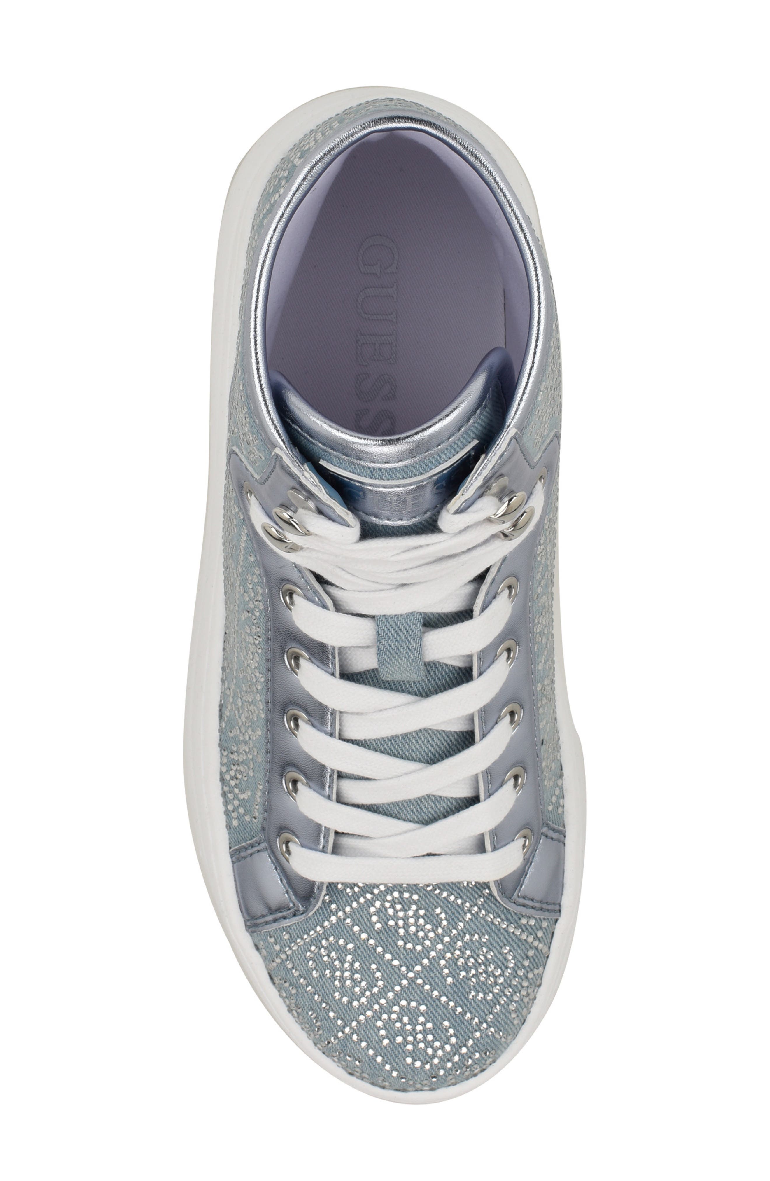 GUESS Queenly High Top Platform Sneaker, Alternate, color, 