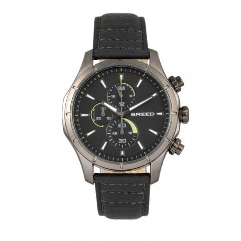 Lacroix Chronograph Leather-Band Watch