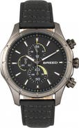 BREED Lacroix Chronograph Leather-Band Watch