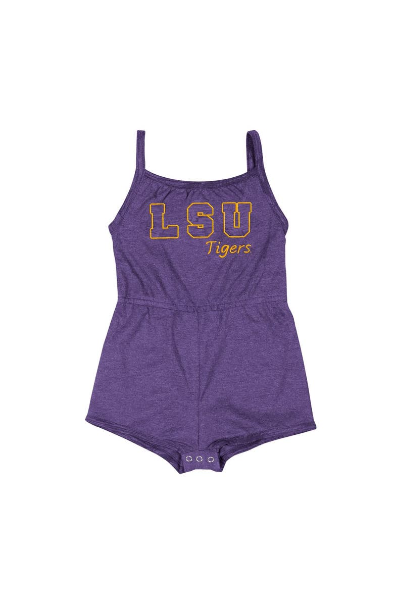 COLOSSEUM Girls Infant Colosseum Purple LSU Tigers Elemental Tank Romper, Alternate, color, Purple