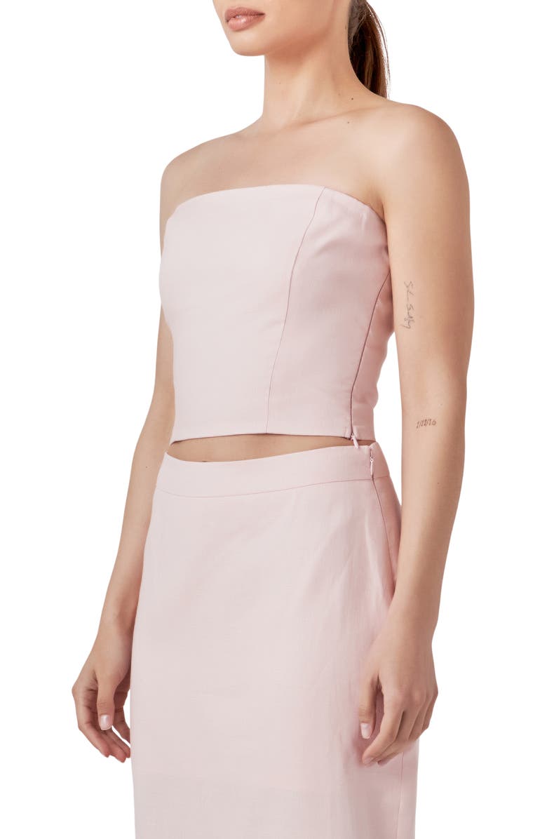 Endless Rose Strapless Linen Top, Alternate, color, Dusty Pink