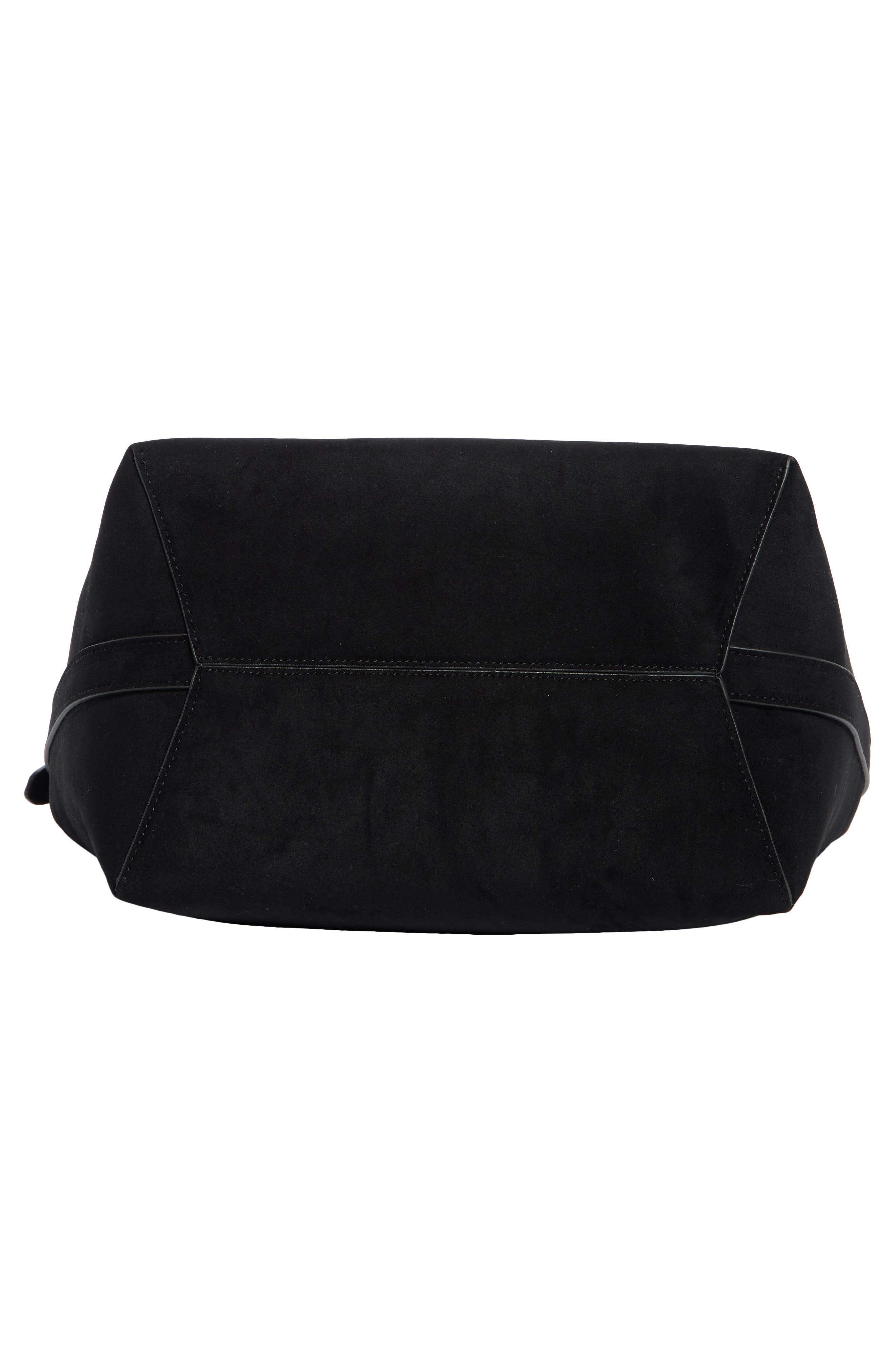 BCBG Slouchy Bucket Shoulder Bag with Pouch, Alternate, color, Black