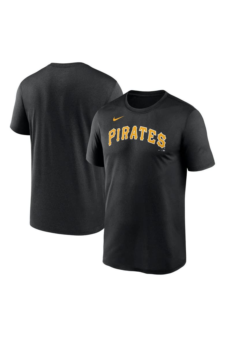 Men's Nike Black Pittsburgh Pirates Legend Fuse Wordmark T-Shirt, Alternate, color, Black