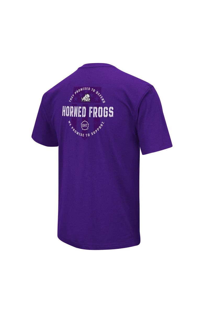 COLOSSEUM Men's Colosseum Purple TCU Horned Frogs OHT Military Appreciation T-Shirt, Alternate, color, Purple