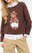 Blu Pepper Teddy Bear Cotton Blend Sweater