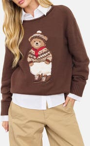 Blu Pepper Teddy Bear Cotton Blend Sweater