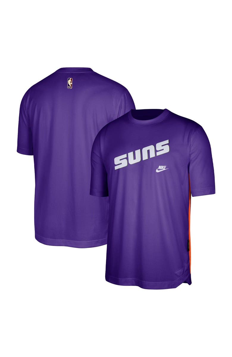 Nike Men's Nike Purple Phoenix Suns Hardwood Classics Pregame Warmup Shooting Performance T-Shirt, Main, color, 