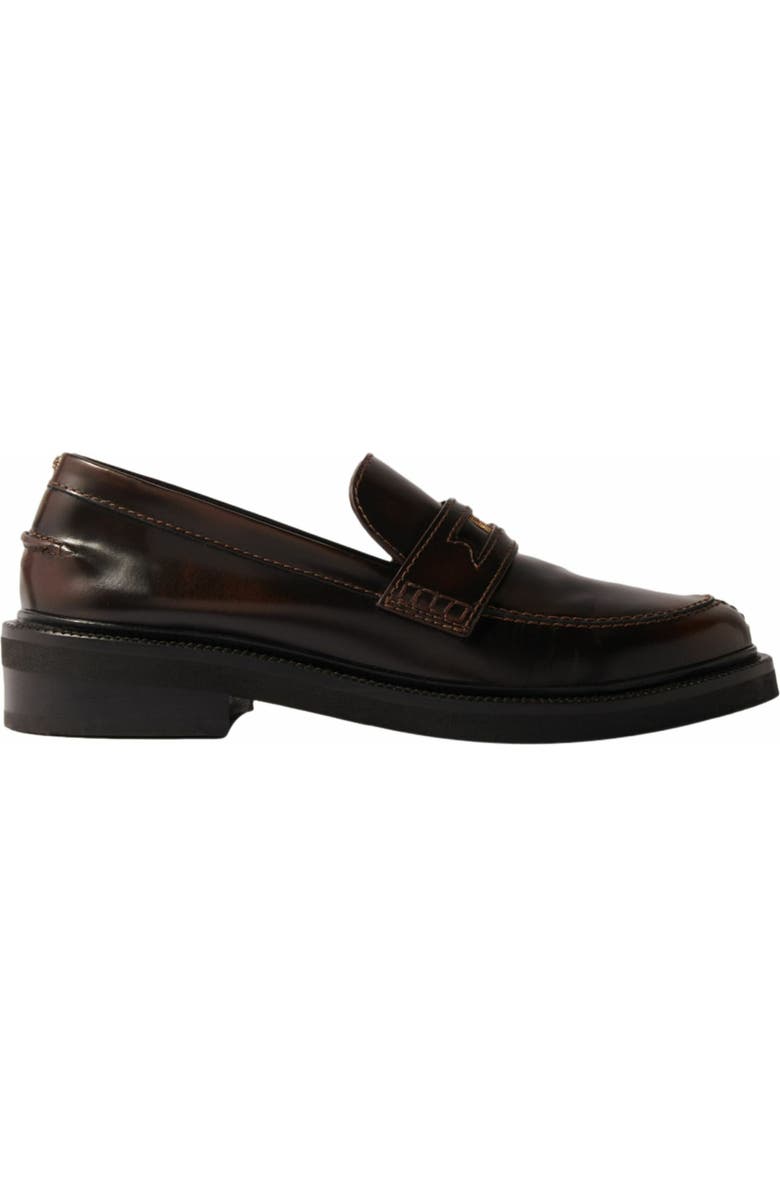 maje Brushed leather loafers, Main, color,
