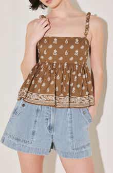 FREEMARKET Bandana Print Babydoll Camisole