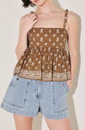 FREEMARKET Bandana Print Babydoll Camisole