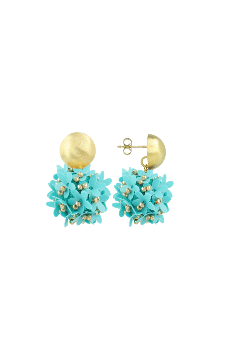 LOTT.gioielli CE SQ Sequin Flower Globe M - Aquamarine #70-B, Main, color, Aquamarine