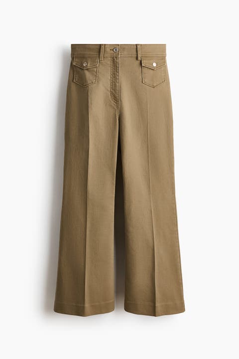 Flared Ankle-length Trousers