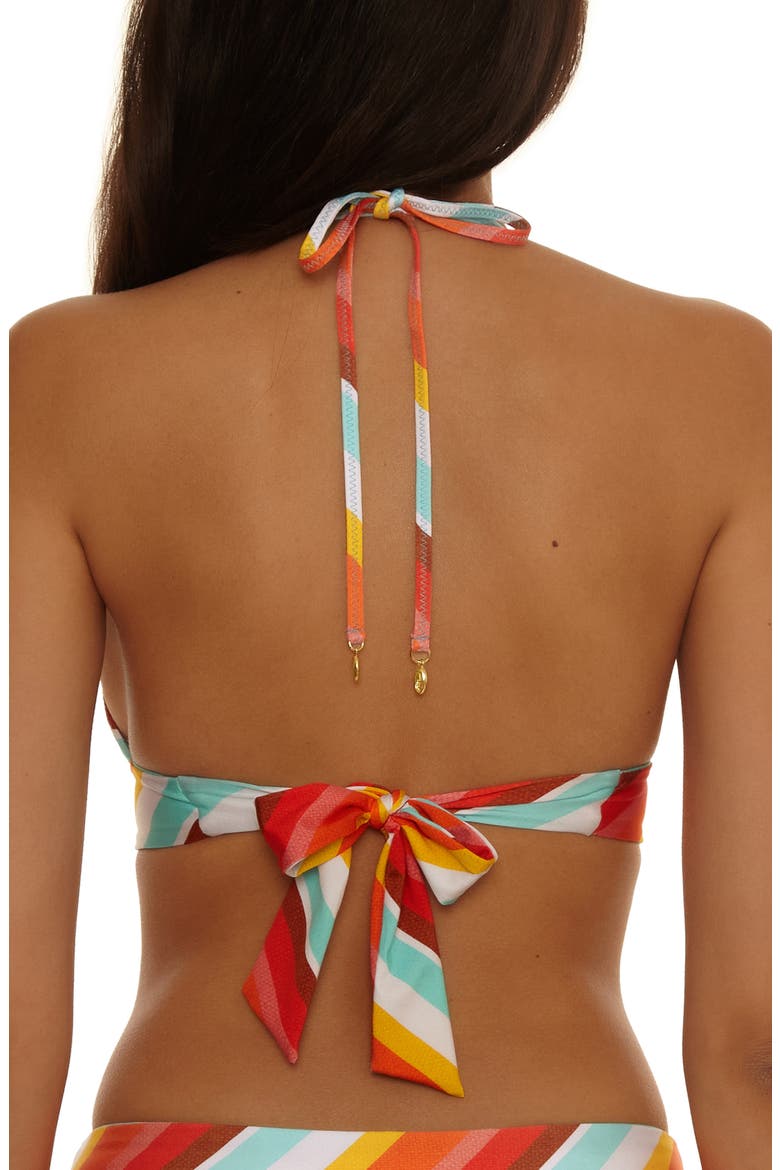 Cyclades Halter Swim Top, Alternate, color, MULTI